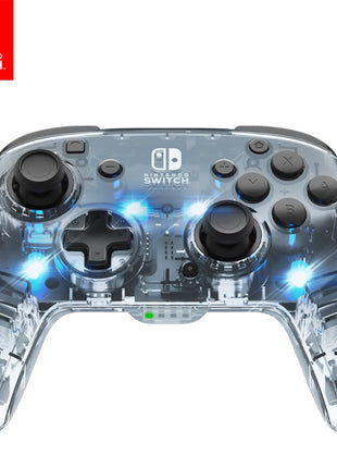 PDP Afterglow Wireless RGB Gaming Controller for Nintendo Switch 2, Lite | Nintendo Switch OLED, 2 Mappable Back Buttons, Rechargeable 40-Hr Battery, LED Lights, Motion Controls, Gamepad, Translucent