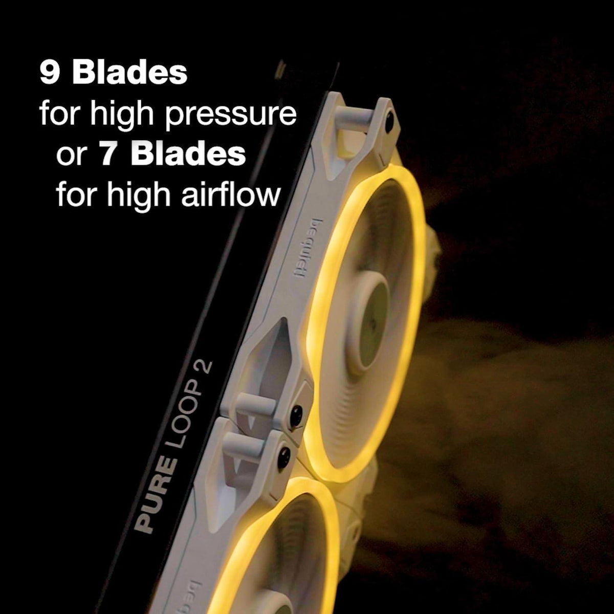 be quiet! Light Wings White 140mm PWM High Speed Triple Pack Premium ARGB Cooling Fan | 4-Pin | BL103