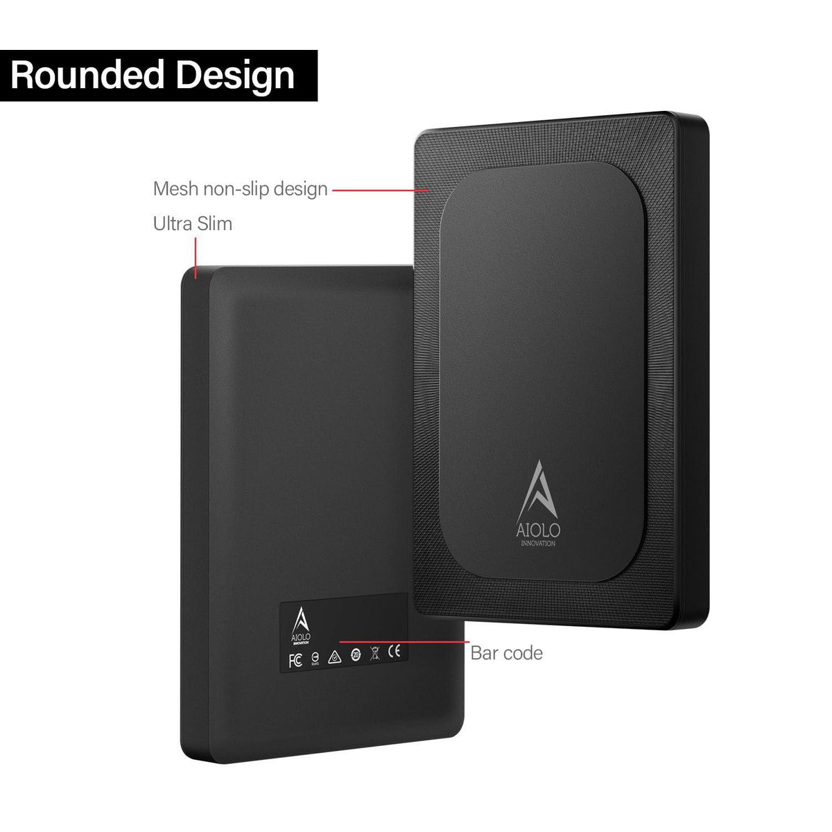 Aiolo Innovation 500GB Ultra Slim Portable External Hard Drive HDD-USB 3.0 for PC, Mac, Laptop, PS4, Xbox one,Xbox 360 Model A4