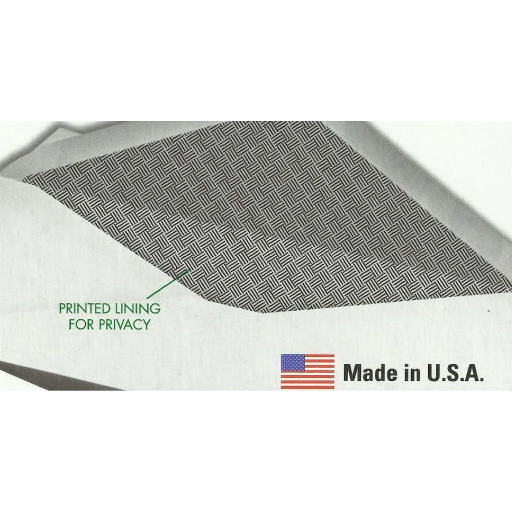 Mead #10 Envelopes, Letter Size, 4-1/8" x 9-1/2", Security Printed Lining for Privacy, Gummed Closure, Windowless, White All-Purpose for Home & Office Mail, 40 Count (75214)