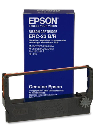 Genuine Epson (ERC-23BR) Black/Red Ribbon Cartridge - 3-Pack - For TM267, M280, M252, M267, M262, M267