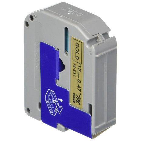 Brother M831 Non-Laminated Tape Cartridge - 0.5 inch x 26' - 1 x Tape - Golden