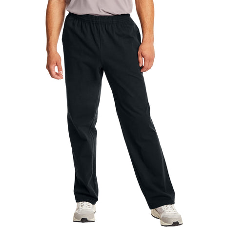 Hanes Men's Sweatpants Pack - 3-Pack - Essentials Midweight Cotton Jersey Lounge Pants - Open Bottom - Pockets - 32"