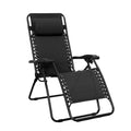 Amazon Basics Outdoor Patio Zero Gravity Lounge Chair with Pillow, Folding Reclining and Textilene Adjustable, Folding Lounge Lawn Chairs for Outside, 26