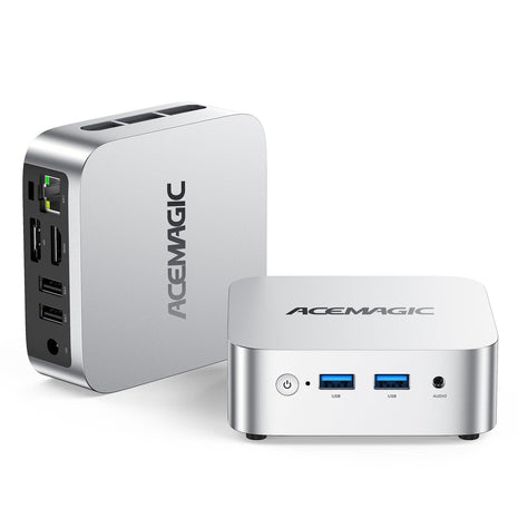 ACEMAGIC K1 Mini PC AMD Ryzen R2544 8GB DDR4 256GB SSD Mini Computers (Turbo 3.7GHz), Win 11 Pro Radeon 4K Triple Display Desktop Computers 3.2USB-C Max 28W, VESA GbE/WiFi/BT Education/Business Office