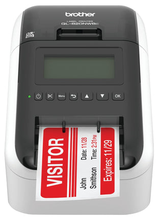Brother QL-820NWBC Ultra Flexible Label Printer with Multiple Connectivity Options, Black/White, 5.7 inch x 5 inch x 9.2 inch