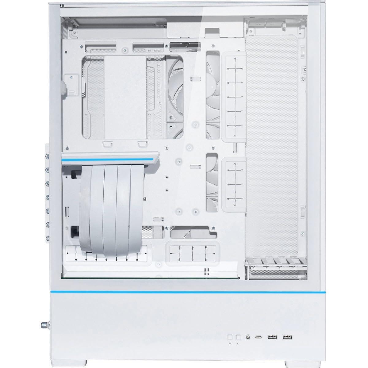Lian Li SUP01 RGB Tempered Glass ATX Small Tower Computer Case, White