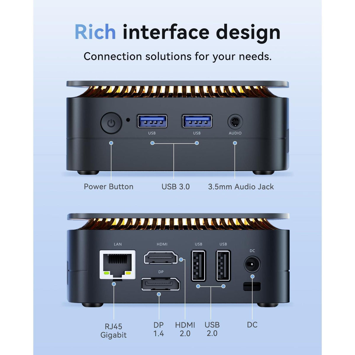 KAMRUI Essenx E1 Mini PC Computer with N97 Processor, 16GB DDR4 RAM 256GB M.2 SSD, Mini Desktop Computer Support Dual 4K, WiFi, Bluetooth, Ethernet, HTPC for Business, Education, Home