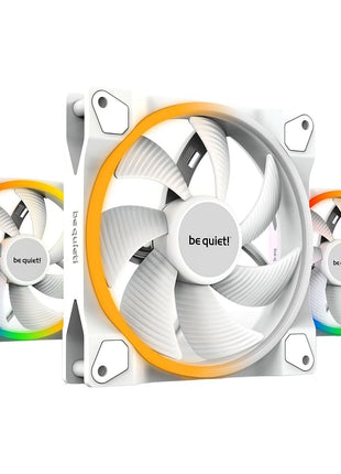 be quiet! Light Wings White 140mm PWM Triple Pack Premium ARGB Low Noise Cooling Fan | 4-Pin | BL102