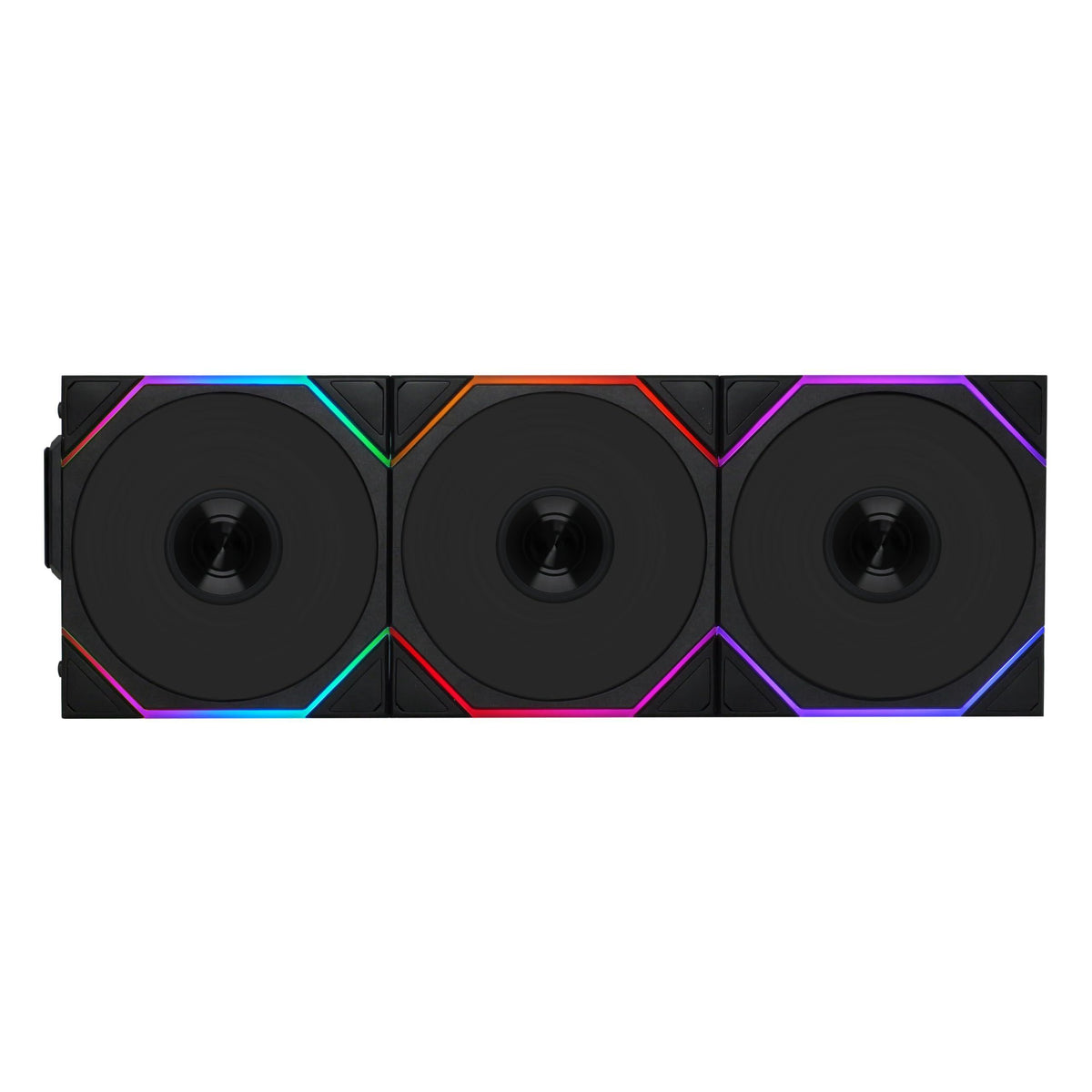 Lian Li UNI Fan TL Wireless 120-Triple Pack-2.4 GHz Wireless Signal ARGB Fan-Infinity Mirror-Daisy-Chain Design-Customizable Lighting Effects-Controller Included & Required - Black (12TL1W3B)