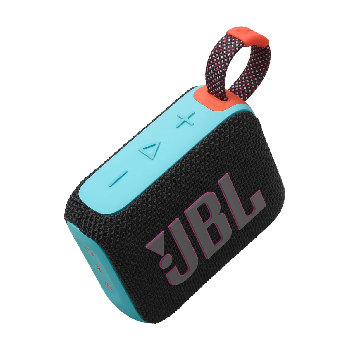 JBL Go 4 - Ultra-Portable, Waterproof and Dustproof Bluetooth Speaker, Big Pro Sound with Punchy bass, 7-Hour Built-in Battery, Made in Part with Recycled Materials (Black & Orange)