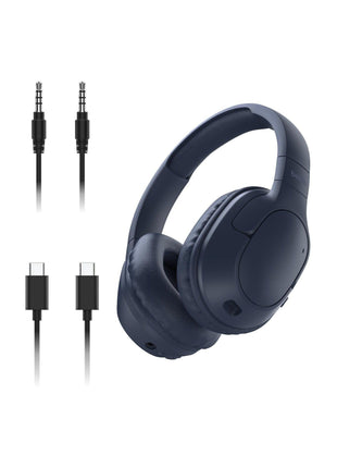Belkin SoundForm Surround Bluetooth Over-Ear Headphones - Environmental Noise Cancelling Headphones - Wireless w/ 60H Playtime & Soft Ear Cups for iPhone, Galaxy, iPad, Travel, Home, or Office - Blue