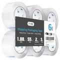 Art3d 6 Rolls Carton Sealing Tape Heavy Duty, Clear Packing Tape, 1.88