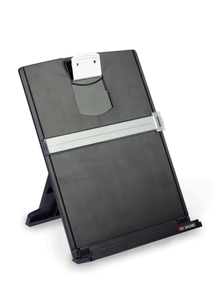 3M Desktop Document Holder Copy Holder, Adjustable Clip Holds Portrait and Landscape Documents for Easy Viewing, Bottom Ledge Has Lip to Keep up to 150 Sheets Securely in Place, Black (DH340MB)