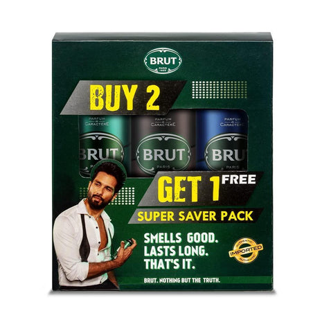 Brut Original, Musk and Ocean Deodorant Spray for Men, 200 ml (Buy 2 Get 1)