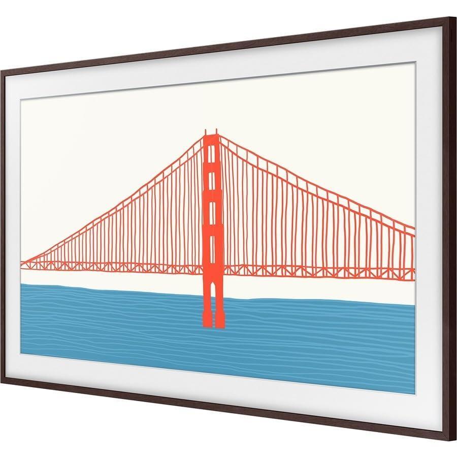 Samsung 43-inch The Frame Customizable Bezel Modern Brown (VG-SCFA43BWBZA, 2021 Model)