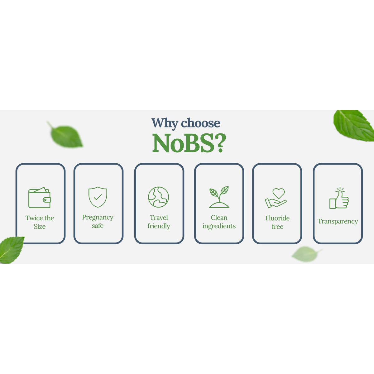 NOBS (No Bad Stuff) Toothpaste Tablets - Nano Hydroxyapatite, Fluoride & Plastic Free, Eco & Travel Friendly - Remineralize with NHA (1 Month)