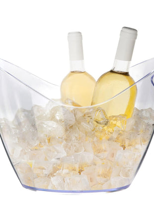 Ice Bucket Wine Bucket,Clear Acrylic 4 Liter Plastic Tub for Drinks and Parties, Food Grade, Perfect for Wine, Champagne or Beer Bottles