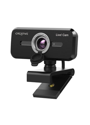 Creative Live! Cam Sync 1080p V2 Full HD Wide-Angle USB Webcam with Auto Mute and Noise Cancellation for Video Calls, Improved Dual Built-in Mic, Privacy Lens Cap, Universal Tripod Mount…