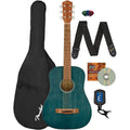 Fender FA-15 3/4-Scale Kids Steel String Acoustic Guitar - Blue Learn-to-Play Bundle with Gig Bag, Strap, Picks, Fender Play Online Lessons, and Austin Bazaar Instructional DVD