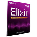 Elixir Strings, Acoustic Guitar Strings, Phosphor Bronze with NANOWEB Coating, Longest-Lasting Rich and Full Tone with Comfortable Feel, 6 String Set, Light 12-53