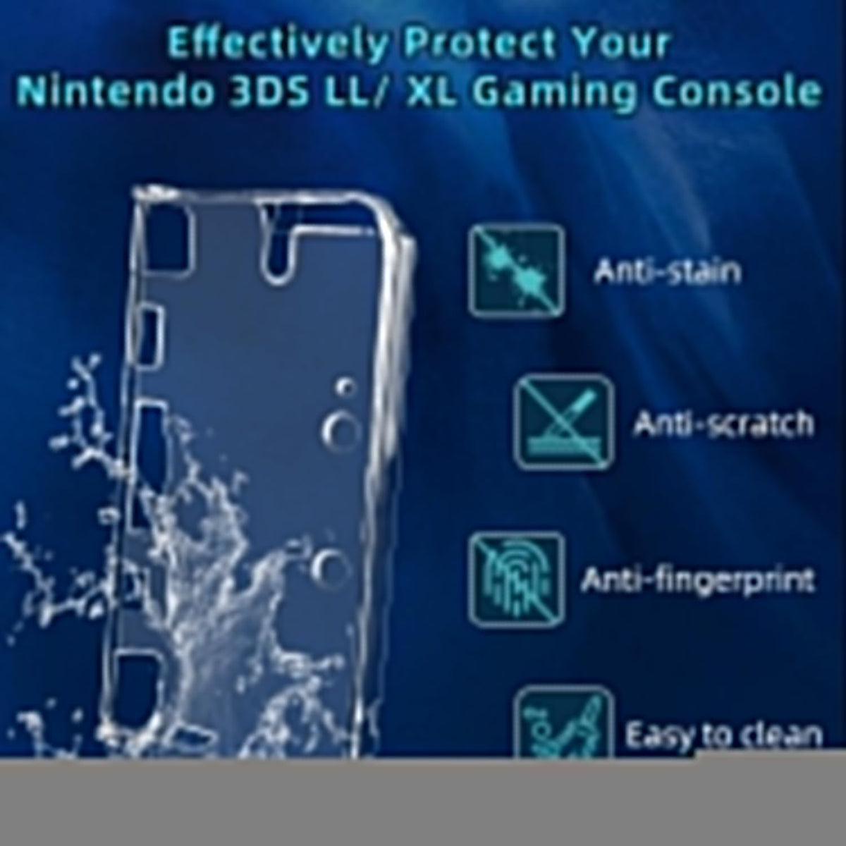 OSTENT Protective Clear Crystal Hard Guard Case Cover Skin Shell for Nintendo 3DS XL LL Color Clear White