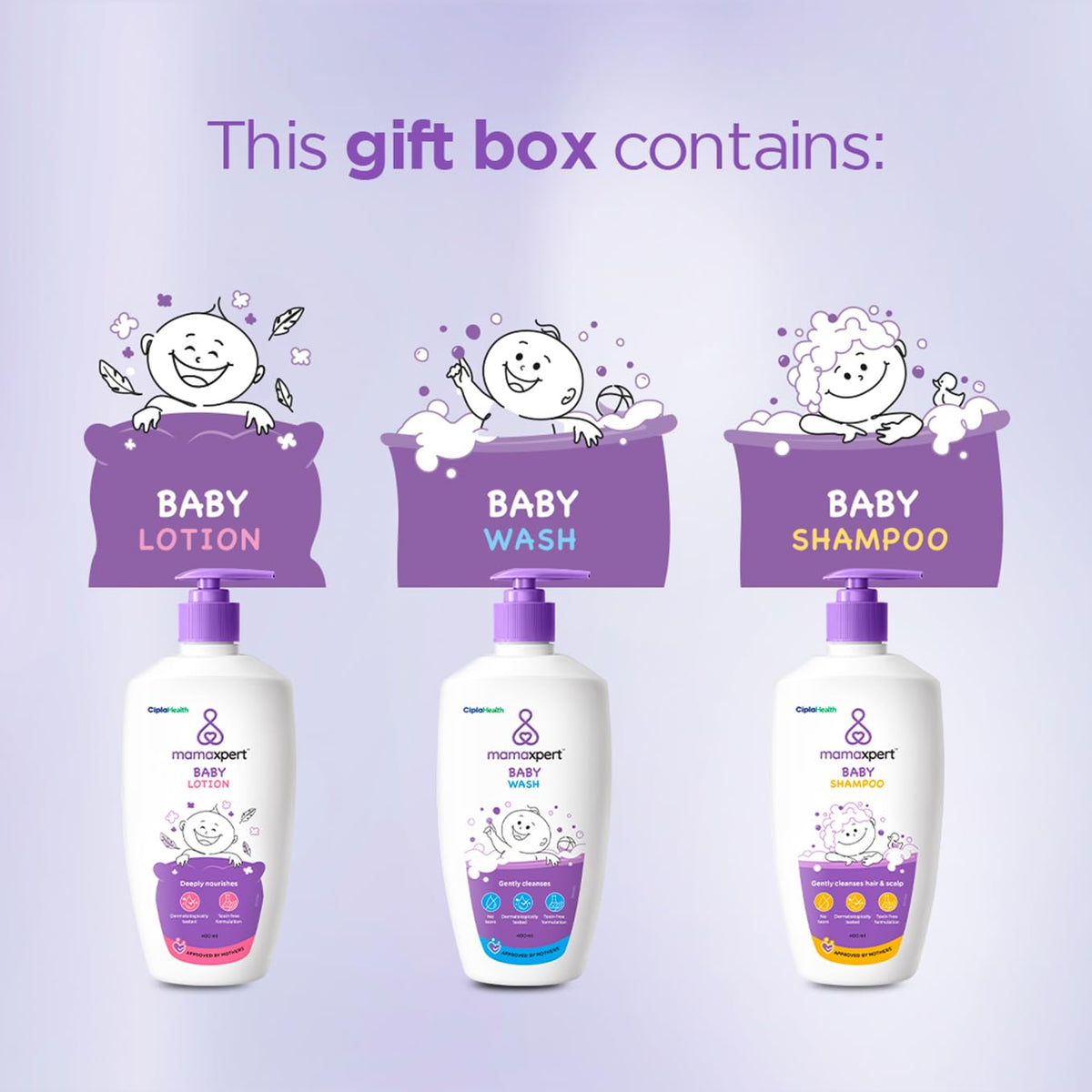 Cipla Mamaxpert Baby Gift Box Pack of 3 Set | Gifts for New Mothers | Premium Everything Baby Box | Newborn Baby Gift Box | Limited Edition