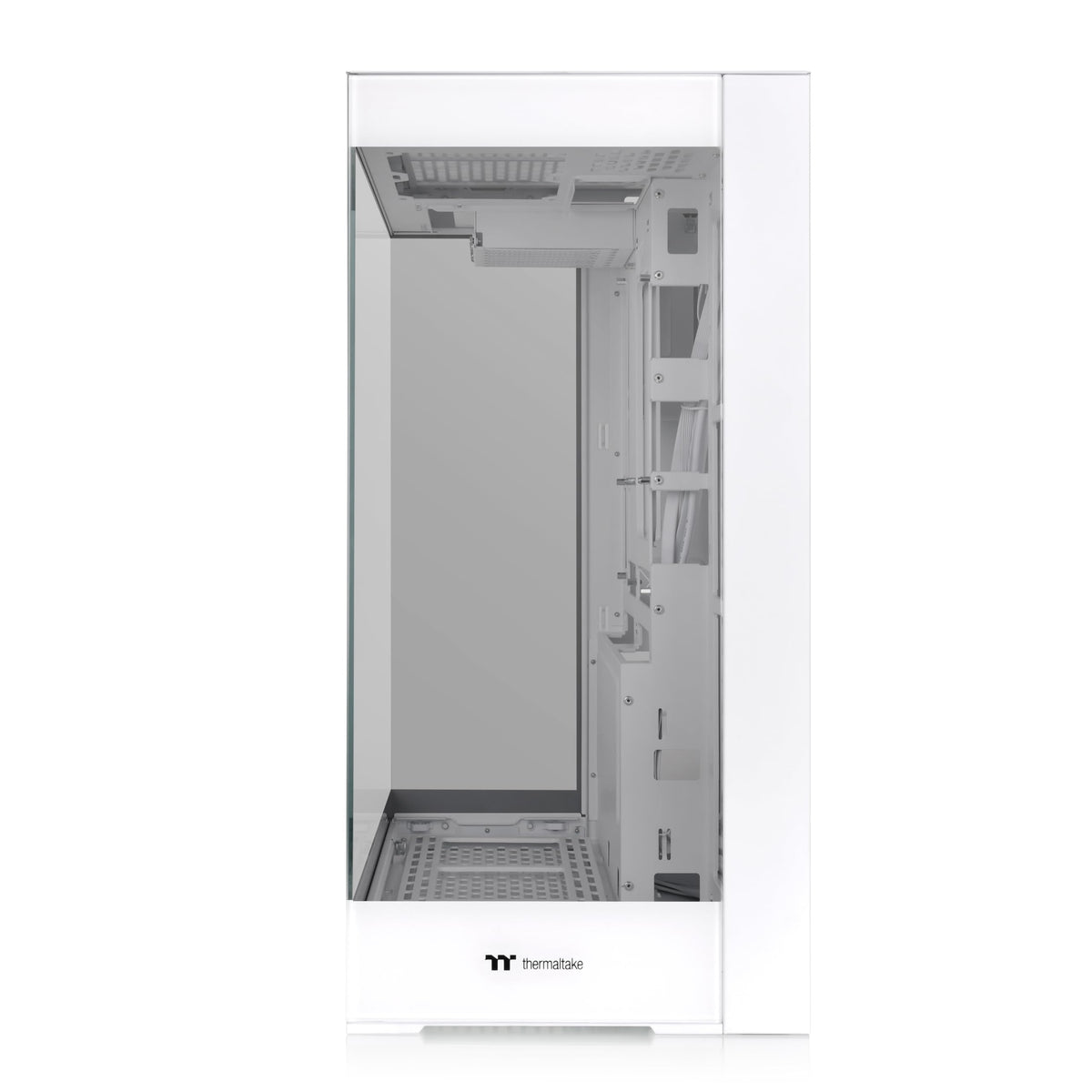 CTE E550 TG Snow Mid Tower ATX Case; 3 Tempered Glass Panels; Hidden-Connector Motherboard Support; Three-Way VGA Installations; Dual Chamber Design; CA-1Z8-00M6WN-00; 3 Year Warranty