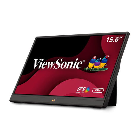 ViewSonic VA1655 16 Inch 1080p Portable Monitor, FHD IPS External Screen | USB C, Mini HDMI, Eye Care, Built In Stand, Protective Case, Macs, PCs, Home Office, Travel, Portrait Landscape, 60W Charging