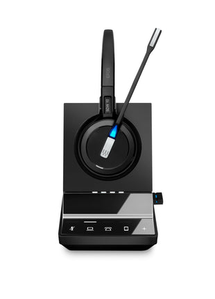 Sennheiser SDW 5016 (507016) Single-Sided Wireless DECT Headset for Desk Phone Softphone/PC& Mobile Phone Connection Dual Microphone Ultra Noise-Canceling, Black, 3 inches