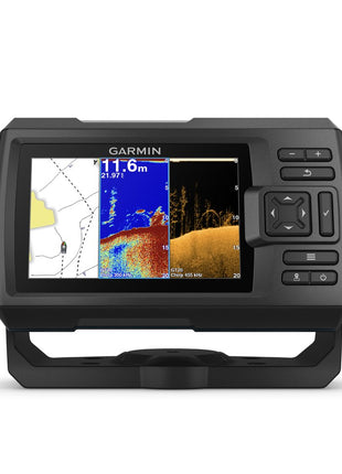 Garmin 010-01872-00 STRIKER 5CV with Transducer, 5 inch GPS Fishfinder, CHIRP Traditional And ClearVu Scanning Sonar Transducer, Built In Quickdraw Contours Mapping Software