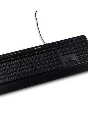 Verbatim Illuminated Wired Keyboard, Black