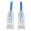 Tripp Lite Cat6 Gigabit Patch Cable, RJ45 M/M, Gigabit, Snagless, UTP, Molded, Slim, Blue, 3 ft. (N201-S03-BL)