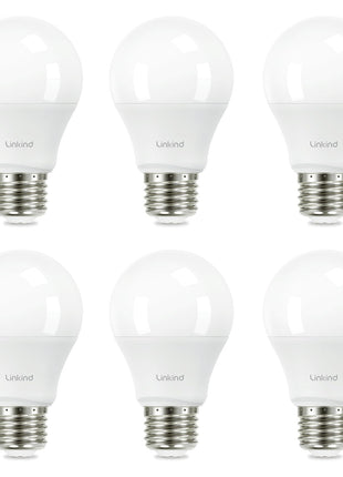 Linkind A19 LED Light Bulb, 60W Equivalent, 2700K Soft White Light Bulbs, 800 Lumens 8.5W Non-Dimmable LED Bulbs, E26 Standard Base, Energy Efficient for Bedroom Home Office, 6 Packs