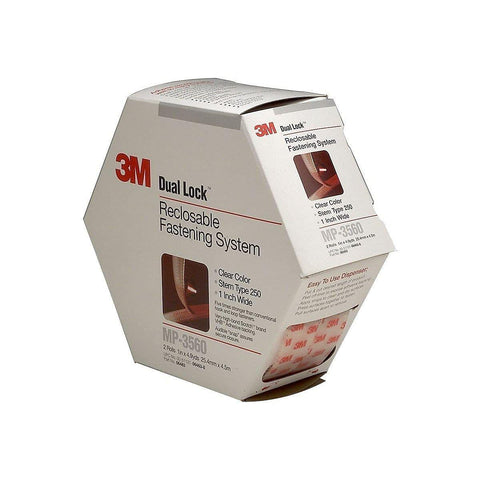 3M Dual Lock 1-Inch W x 176.4-Inch L Reclosable Hook and Loop Fasteners, Clear MP3560