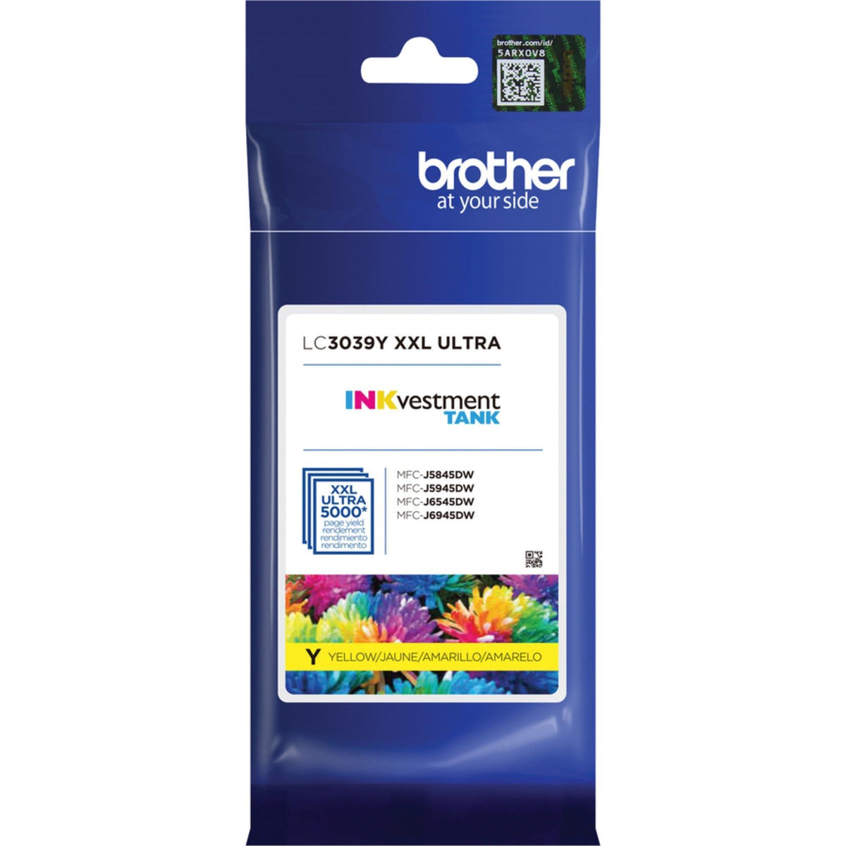 Brother Genuine LC3039Y, Single Pack Ultra High-Yield Yellow INKvestment Tank Ink Cartridge, Page Yield Up to 5,000 Pages, LC3039, Amazon Dash Replenishment Cartridge