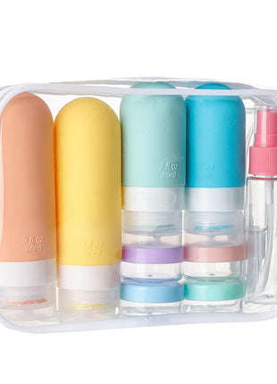 DEPOZA 16 Pack Travel Bottles Set - TSA Approved Leak Proof Silicone Squeezable Containers for Toiletries, Conditioner, Shampoo, Lotion & Body Wash Accessories (16 pcs/White Pack)