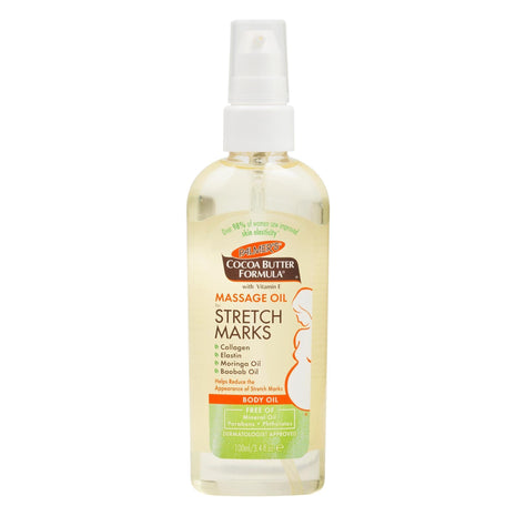 Palmer's Stretch Marks Massage Oil for Pregnancy & Weight Changes (3.4 Oz) | Pregnancy Skincare, Helps Moisturize & Soothe Dry, Itchy Skin During Pregnancy, Lightweight, Non-Greasy, 48hr Moisture