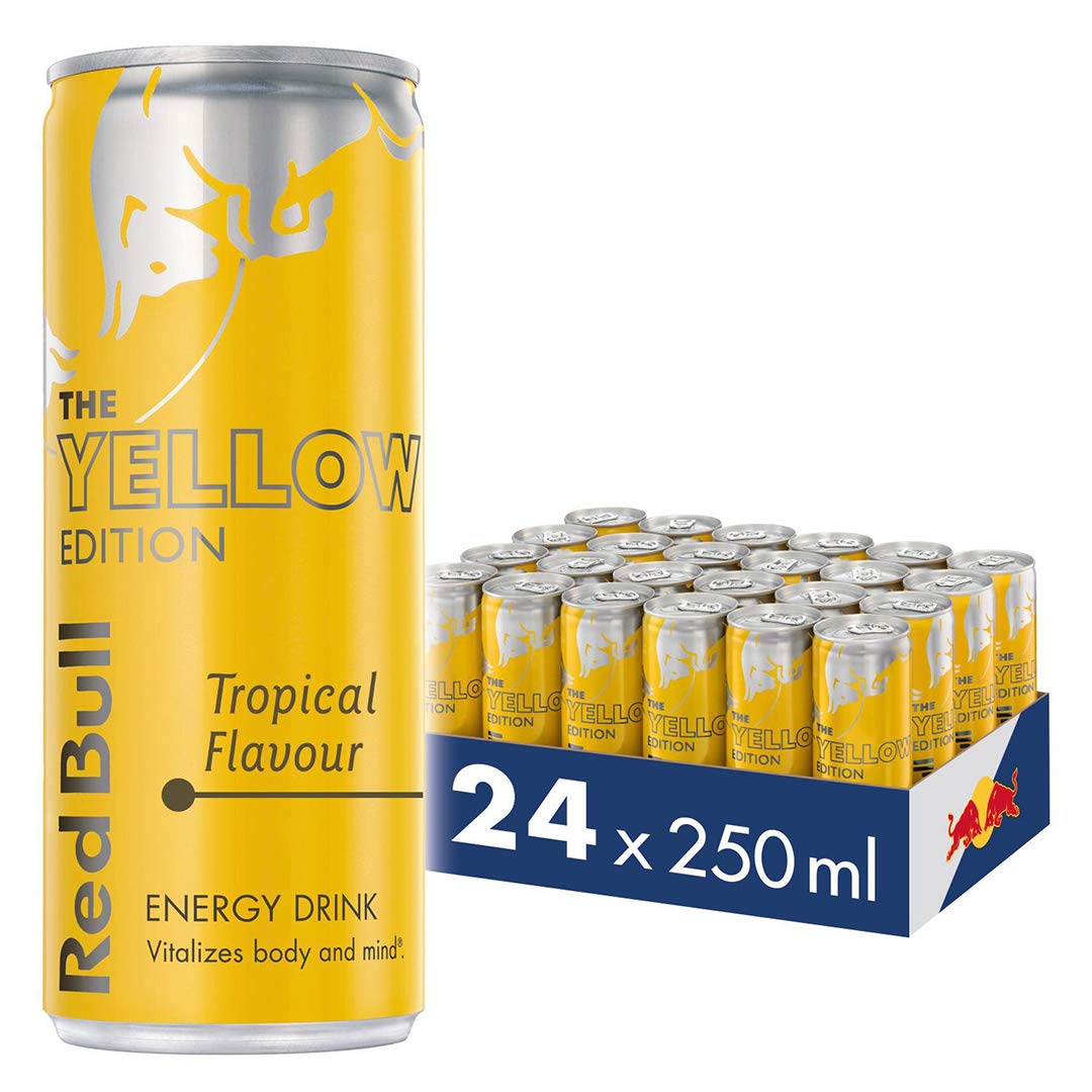 Red Bull Yellow Edition-Tropical Fruit Flavor (250 Ml)-Pack Of 24