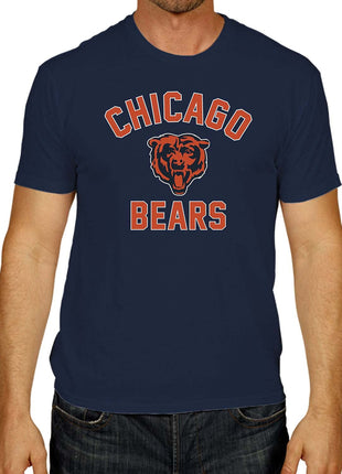 Team Fan Apparel NFL Adult Gameday T-Shirt - Cotton Blend - Tagless - Semi-Fitted - Unleash Your Team Spirit During Game Day (Chicago Bears - Navy, Large)