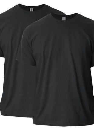Gildan Men's Ultra Cotton T-Shirt, Style G2000, Multipack, Black (2-Pack), X-Large