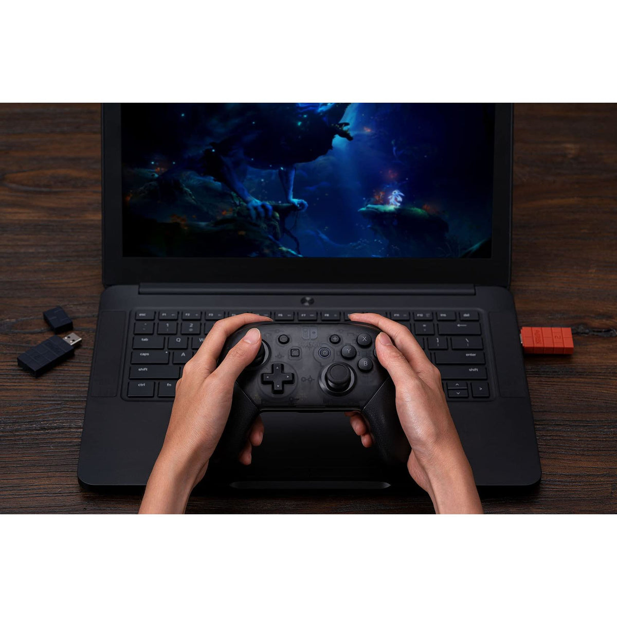 8BitDo Wireless USB Adapter 2 for Switch/Switch 2, Windows PC, Mac & Raspberry Pi, Compatible with Xbox Series X & S Controller, Xbox One Bluetooth Controller, Switch Pro and PS5 Controller (Brown)