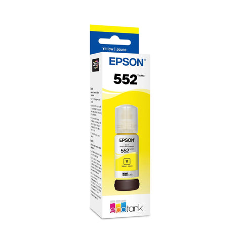 Epson 552 EcoTank Ink Ultra-high Capacity Bottle Yellow (T552420-S) Works with EcoTank Photo ET-8500, ET-8550