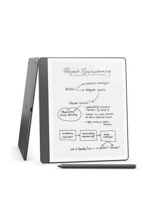 Amazon Kindle Scribe (32GB) - Your notes, documents and books, all in one place. With built-in AI notebook summarization. Includes Premium Pen - Tungsten