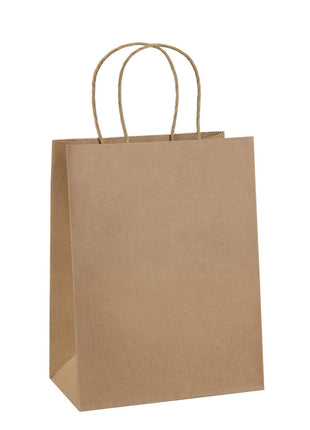 BagDream Gift Bags 8x4.25x10.5 100Pcs Brown Paper Gift Bags with Handles Bulk for Wedding, Party Favor, Grocery, Shopping, Retail, Merchandise Medium Kraft Paper Sacks