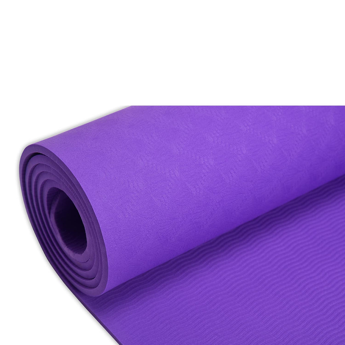 ZUSTLE Extra Thick Yoga Mat for Men and Women with cover bag, Anti-Slip, Light Weight, Extra Large Made by TPE material for Gym Workout, Yoga Fitness, Pilates, and Meditation - Unisex (6 MM, Purple)