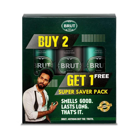 Brut Original and Musk Deodorant Spray for Men, Long-Lasting Masculine Fragrance,, 200 ml (Buy 2 Get 1)