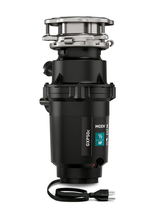 Moen Prep Series PRO Continuous Feed Compact Garbage Disposal for Kitchen Sink with Power Cord, GXP50C