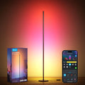 Govee RGBIC Floor Lamp Basic, LED Corner Lamp Works with Alexa, 1000 Lumen Smart Modern Floor Lamp with Music Sync and 16 Million DIY Colors, Color Changing Standing Lamp for Bedroom Living Room Black