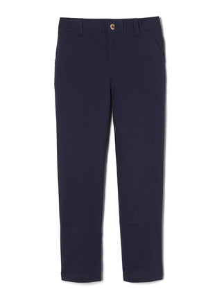 French Toast Boys' Adjustable Waist Stretch Straight Fit Chino Pant, School Uniform Navy, 12